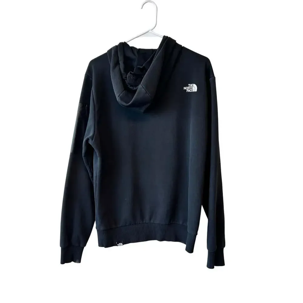 The North Face Inc Men's Black Logo Woven Bondi Pullover Hoodie Size M